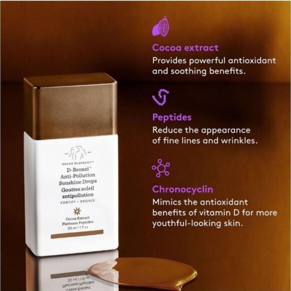 NEW Drunk Elephant D-Bronzi Anti-Pollution Sunshine Drops Mini Size - Picture 6 of 9